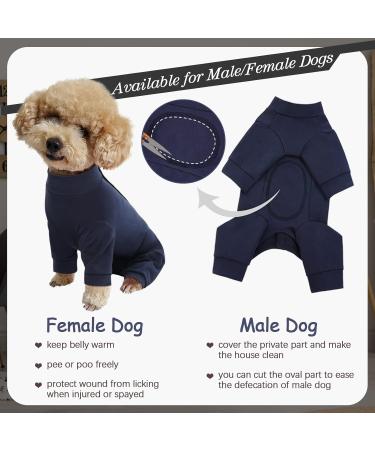 Kuoser 3XL Blue Dog Body Suit - Post-Op Medical Dog Pajamas for Wound Protection Anti-Licking After Castration - Buy Online on GoSupps.com