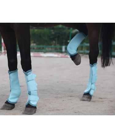 Horse Fly Boots - Premium Leg Bandages for Maximum Protection | Set of 4 Blue Pony Fly Boots - Buy Online on GoSupps.com