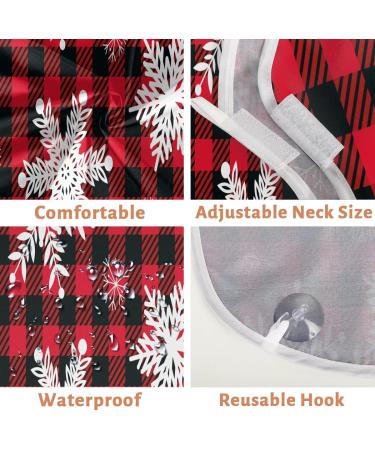 Buy Beard Bib Apron - Non-Stick Waterproof Beard Catcher for Men | Perfect for Shaving & Trimming | Christmas Snowflake Plaid - Buy Online on GoSupps.com