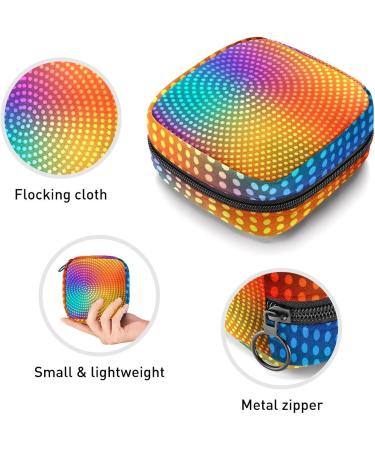Buy Women's Bonds Storage Bags - Colorful Abstract Circle Points Period Kit | Portable Feminine Product for Women & Girls - Buy Online on GoSupps.com