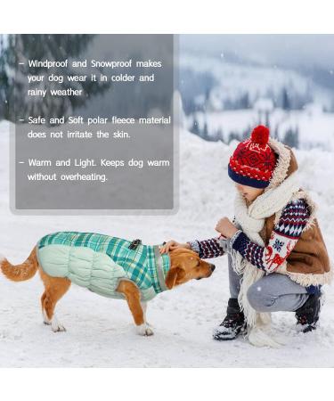 Kuoser Warm Reflective Dog Jacket - Windproof Winter Coat for Small & Large Dogs in Dark Green - Buy Online on GoSupps.com