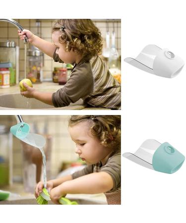 Catelves Wasserbahn Kinder - 2-Piece Faucet Extension for Kids | Blue & White Faucet Extender Attachment - Buy Online on GoSupps.com