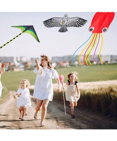 Qtioucp 3 Set Kite for Kids & Adults - Easy-to-Fly Outdoor Game with 100M Line - Perfect for Beach Trips and Outdoor Activities - 3 Pack Kites Included - Buy Online on GoSupps.com