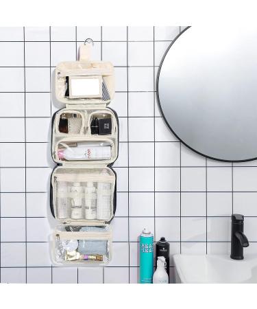 Estour Toiletry Bag for Women  Large Travel Makeup Bag Organizer with Detachable Mirror and Transparent Cosmetic Bag  Suitable for Travel Size Toiletries  Gifts for Women-Classic Black - Buy Online on GoSupps.com