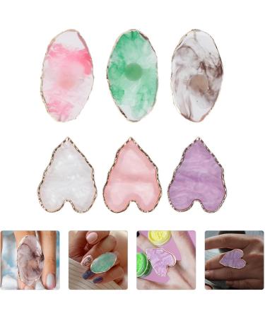 G n rique Palette de 6 Bagues pour Vernis Ongles en R sine Ambr e Mini Plateau M langeur pour Nail Art Manucure Professionnelle et Cr ation Couleurs Usage Portable pour Salon et Maison - Buy Online on GoSupps.com