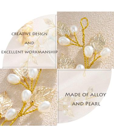 Unicra Wedding Gold Leaf Hair Vine Headpiece for Brides - Bridal Pearl Headband Accessory (15.75in) - Buy Online on GoSupps.com