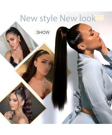 Silk-co Ponytail Hair Extension One Piece Clip in on Pony Tail Synthetic Straight Hairpieces 23inches Ash&Bleach Blond 23 Inch Ash&Bleach Blond - Buy Online on GoSupps.com