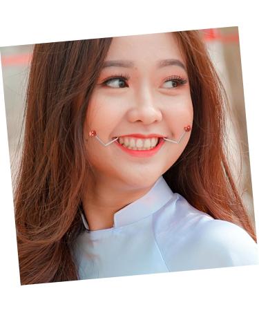 SKISUNO 1 Pair Dimple Trainer Facial Tools Face Dimples Maker Face Exerciser Tool Dimples Trainer Face Dimples Exerciser Facial Dimples Maker Dimples Maker for Face Cheeks Dimples Clip 4.30X2.50X0.80CM Red - Buy Online on GoSupps.com
