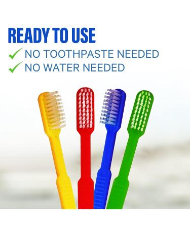 36 Prepasted Disposable Toothbrushes for Dental Care & Oral Hygiene | Individually Wrapped | No Water Needed | Airbnb Gifts (36 Pack) - Buy Online on GoSupps.com