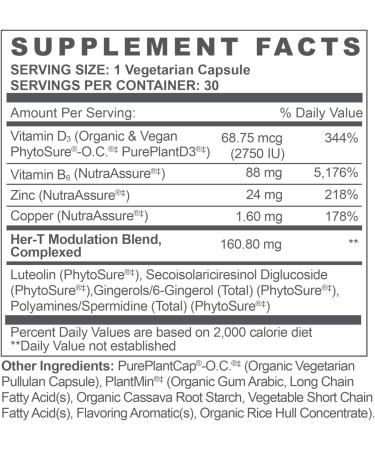 BioTE Nutraceuticals HER-T - Healthy Testosterone Balance Support for Women | 30 Capsules - International Shipping Available - Buy Online on GoSupps.com