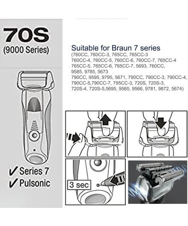 Buy 2-Pack 70s Series 7 Replacement Heads for Braun Electric Razors - Compatible with 790cc 750cc 720 & 797 - Upgrade Your Shave Today! - Buy Online on GoSupps.com