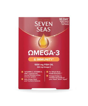 Seven Seas Omega-3 Fish Oil & Immunity with Vitamin C Vitamin D