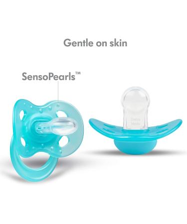 Medela Baby Pacifier | 6-18 Months | BPA-Free | Lightweight & Orthodontic | 2-Pack | Turquoise Blue and White with Baby Animals - Buy Online on GoSupps.com