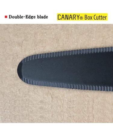 CANARY Corrugated Cardboard Cutter Dan Chan, Safety Box Cutter Knife  [Non-Stick Fluorine Coating Blade], Made in JAPAN, Yellow (DC-190F-1)