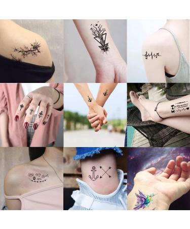 Flower and Butterfly Temporary Tattoos - 64 Sheets for Women and Girls | Arm, Hand, Face, Finger Adhesive Stickers - Buy Online on GoSupps.com