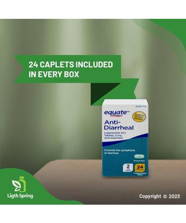 Equate Anti-Diarrheal 2 mg - Loperamide 24 Caplets (3 Pack) | Exclusive Vitamins & Minerals Bundle | A to Z Health Guide - Buy Online on GoSupps.com