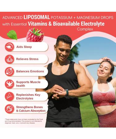 (2 Packs) Liposomal Potassium Magnesium with D3 K2 600mg Magnesium 300mg Calcium with Ashwagandha GABA Zinc Vitamin D3 K2 C Support Leg Cramps & Calm Non-GMO Vegan 2 Fl Oz (Pack of 2) - Buy Online on GoSupps.com
