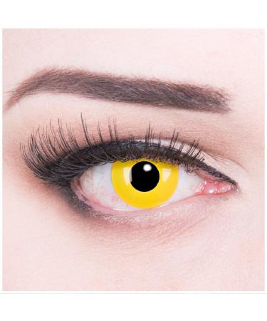 Carnival Colored Yellow Contact Lenses -2.50 | Crazy Lenses for Halloween | 1 Pair with Lens Case - Buy Online on GoSupps.com