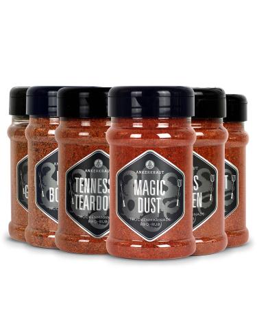 Ankerkraut BBQ Rub Set - 6 Flavorful Shakers for Grilling Enthusiasts | Aromatic BBQ Spices for Perfect Grilled Dishes - Buy Online on GoSupps.com