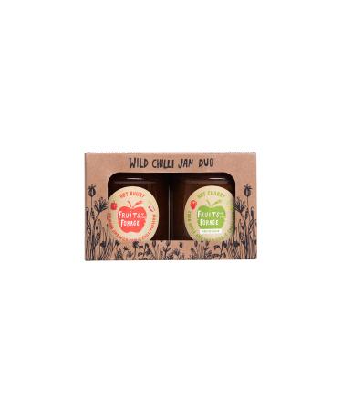 Fruits of the Forage Chilli Jam Gift Pack Includes Hot Crabby Reduced Sugar Chilli Jam and Hot Rhuby Chilli Preserve. Sustainably Sourced Pack of 2 Glass Jars (210g x 210g) Chilli Jam Giftpack - Buy Online on GoSupps.com