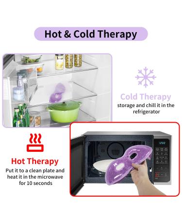 Cavoilu Sleep Mask 2-Pack with Gel Eye Mask for Dark Circles - Hot & Cold Reusable Eye Masks for Stress Relief - Purple - Buy Online on GoSupps.com