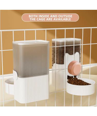 Automatic Cage Feeder | Small Animal Water Dispenser | Cat Food Dispenser | For Hamster Guinea Pig Rabbit Chinchilla Ferret Gerbil Pink feeder - Buy Online on GoSupps.com