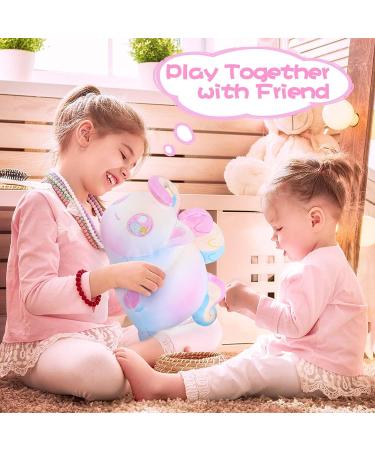 LAIBUY 35CM Cat Plush Pillow - Soft Kawaii Kitten Anime Plushie for Kids - Cute Stuffed Animal Toy for Birthday & Christmas Gifts - Pink - Buy Online on GoSupps.com