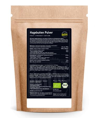Buy Organic Rosehip Powder 1 kg | Freshly Ground Rosa Canina from Europe | Biotiva | International Shipping Available - Buy Online on GoSupps.com