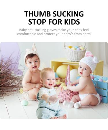 DOITOOL Childrens Mittens - Thumb Sucking & Nail Biting Stopper Gloves for Kids - 1 Pair - Buy Online on GoSupps.com