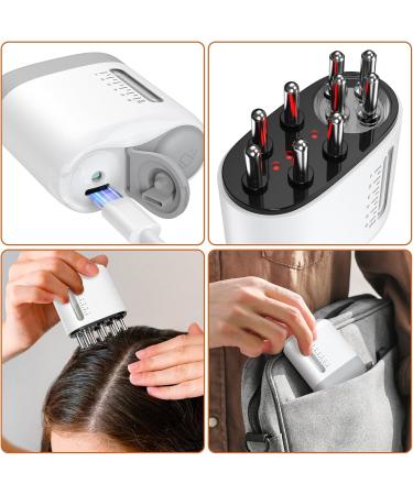 Buy 2-in-1 Electric Scalp Massage Brush & Hair Applicator | Hair Growth & Treatment with Removable Bottle - Buy Online on GoSupps.com