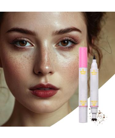 Freckle Pen Face Spot Pen - Waterproof 2-in-1 Faux Freckles & Eyeliner Long-Lasting Natural Look for Women and Girls Skin Beauty - Buy Online on GoSupps.com