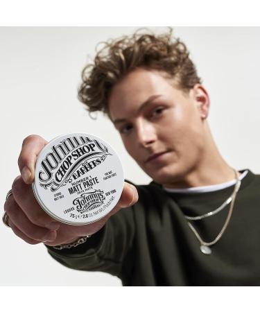 JOHNNY S CHOP SHOP Men's Hair Styling Matte Paste - Strong Hold, Lasting Texture, Natural Look - 2.6 oz - Buy Online on GoSupps.com