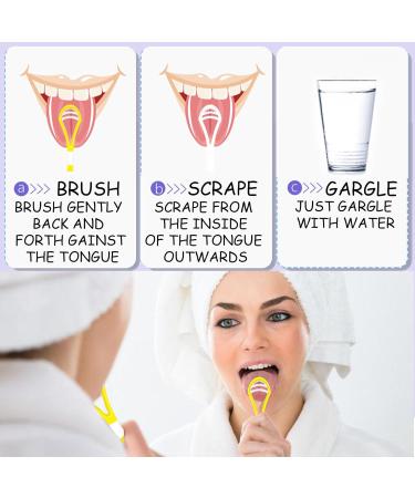 Kasesss 5-Piece Tongue Cleaner Set Plastic Tongue Scrapers in 5 Colors for Adults & Children | Fresh Breath & Bad Breath Fighter - Buy Online on GoSupps.com