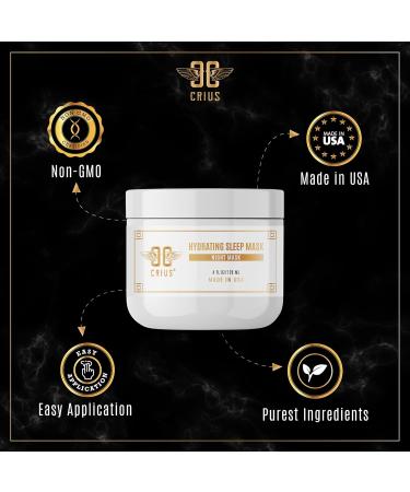Hydrating Sleep Mask 4 Oz - Made in USA Quick Absorption Non-GMO Cruelty-Free | Quality Ingredients for Overnight Skin Renewal - Buy Online on GoSupps.com