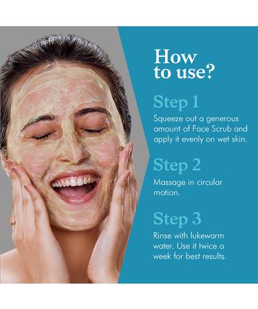 Jesica Face Scrub with Coconut & Ayurveda | Gentle Exfoliation & Deep Pore Cleansing | Tan Removal | Vegan & Free from Silicones Mineral Oil Parabens Sulphates | 100g - Buy Online on GoSupps.com