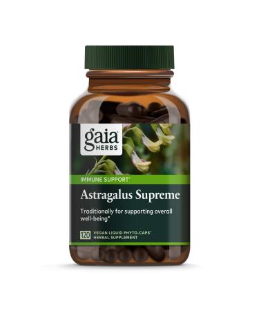 Gaia Herbs Astragalus Supreme - Immune and Antioxidant Support Herbal Supplement - with Astragalus Root  Schisandra Berry  and Ligustrum - 120 Vegan Liquid Phyto-Capsules (30-Day Supply) 120 Count (Pack of 1) Standard Pa...