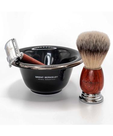 Brent Berkeley Men's Professional Porcelain Shaving Bowl - Black - Perfect for Creamy Soap Foam - 105x50mm - International Shipping - Buy Online on GoSupps.com