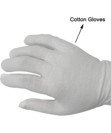 Maydahui 12 Pair White Cotton Gloves 9 inch Extra Large Size for Cosmetic Moisturizing Coin Jewelry Inspection Performance Driving Watch Repair Work Lining - Buy Online on GoSupps.com