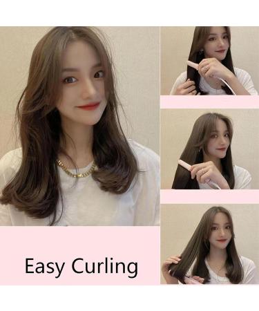 Mini 2 in 1 Curling Iron & Hair Straightener | Portable USB Plug-in Ceramic Hair Curler for Short & Long Hair - Green - Buy Online on GoSupps.com