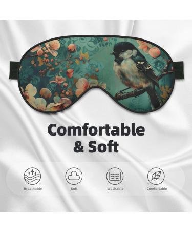 Buy SSIMOO Flower and Bird Art Soft Sleep Eye Mask - Breathable Travel Eye Patch for Women - Perfect for Relaxation and Comfort - Buy Online on GoSupps.com