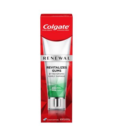 Colgate Renewal Gum Toothpaste, Enamel Fortify - Clean Mint Gel Formula (3 ounce)