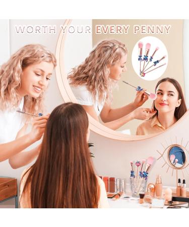 Cartoon Theme Stitch Makeup Brush Set 5Pcs with Storage Bag for Girl Women - Perfect Birthday Gift (Style 2) - Buy Online on GoSupps.com