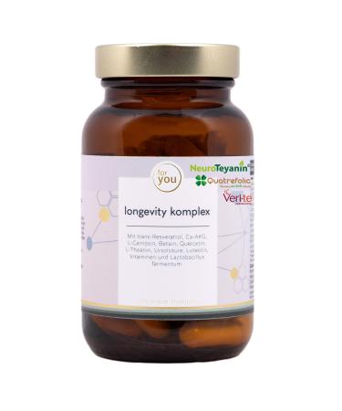for you for you Longevity Complex 60 Capsules (30 Servings) - Dietary Supplement with 11 Coordinated Longevity Ingredients - With Premium Brand Raw Materials NeuroTeyanin