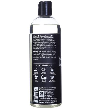Buy Sports Research Organic Coconut Fractionated Oil 16 fl oz - Premium Skin & Hair Care - Buy Online on GoSupps.com