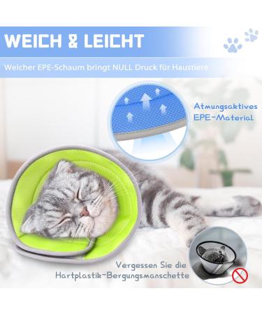 Supet Halskrause Cat Adjustable Collar - Post-Surgery Recovery Cone for Cats & Small Dogs - Buy Online on GoSupps.com