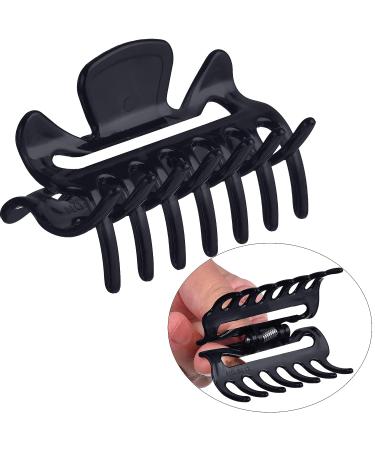 6 Piece Black Plastic Hair Claw Clips for Women - Hairpin Hair Clamps - Buy Online on GoSupps.com