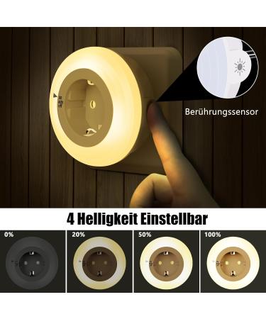 Emotionlite Night Light Socket with Twilight Sensor - Adjustable LED Lamp for Kids Warm White 2700k 3000k - Auto On/Off Brightness Control - Buy Online on GoSupps.com