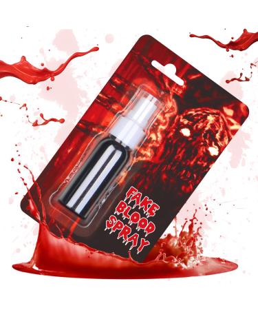 Fake Blood Vampire Halloween Makeup  Washable Bloody Mary Fake Blood Spray for Clothes Face Body Paint Realistic Halloween Blood for Zombie Vampire Monster Makeup Cosplay  Realistic Blood Splatter 1oz