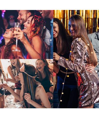 800 Glitter Strands of Hair Lametta | 120 cm Tinsel Hair Extensions | Pink & Purple Fairy Hair Kit - Buy Online on GoSupps.com