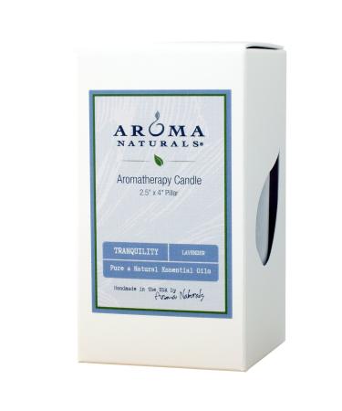 Aroma Naturals Lavender Essential Oil Tranquility Pillar Candle 2.5x4 Inch - 11 Ounce (Pack of 1) - Buy Online on GoSupps.com